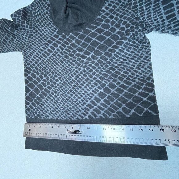 Classiques Entier Women Cashmere Wool Alpaca Cowl Neck Sweater Medium Gray Black - Picture 3 of 9